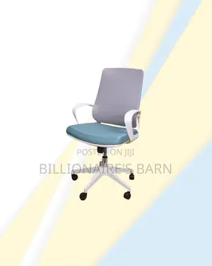 Practical White Mid Back Mesh Office Chair for Focused Work Sessions