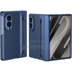 Samsung Galaxy Z Fold 8 Wide Case Matte Electroplated Leather - Blue