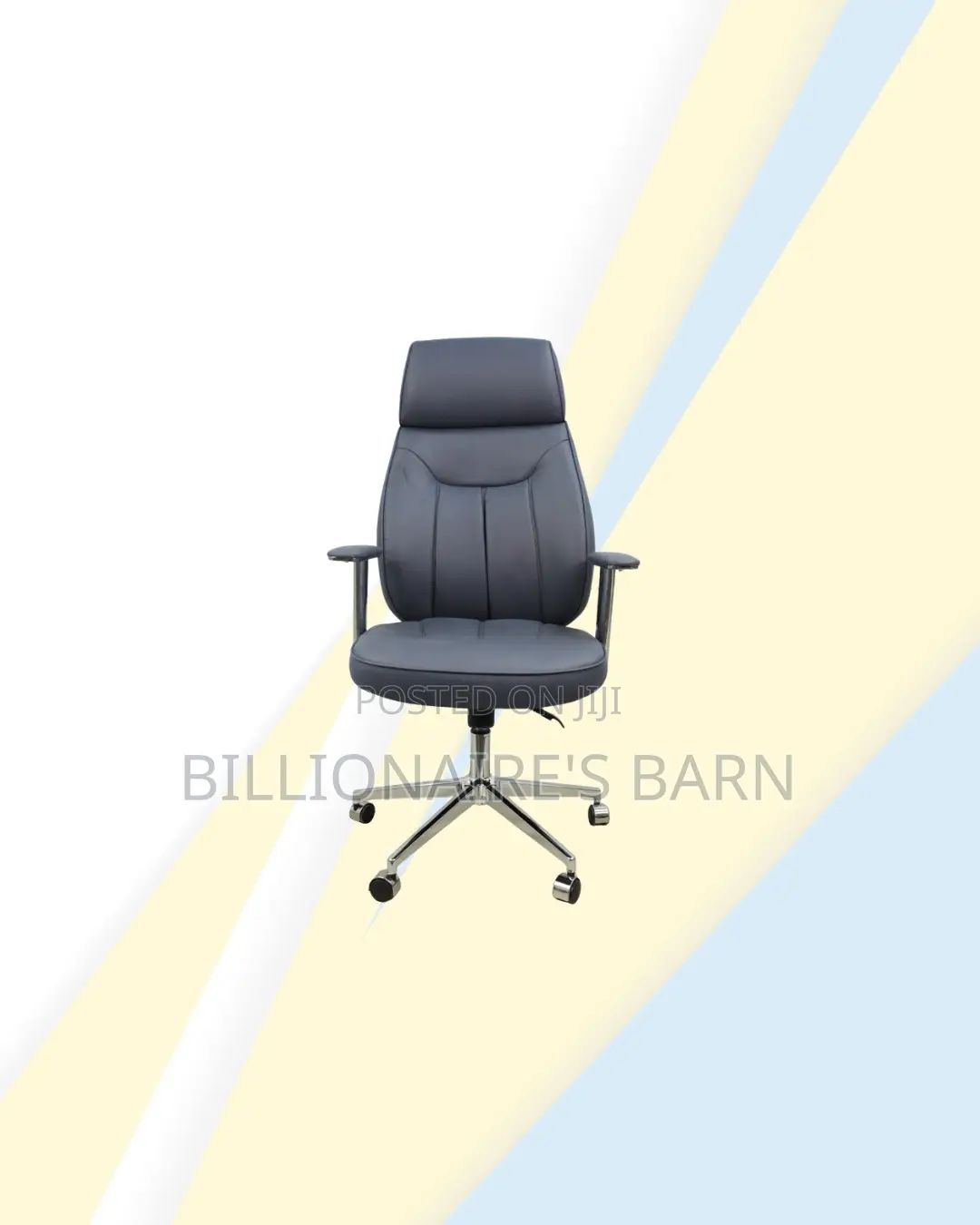 Grey Executive Leather Chair High Back for Focused Work Sessions