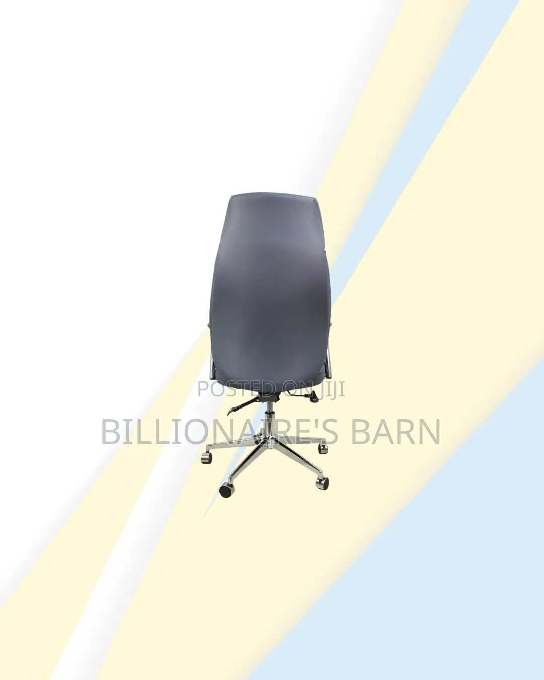 Grey Executive Leather Chair High Back for Focused Work Sessions