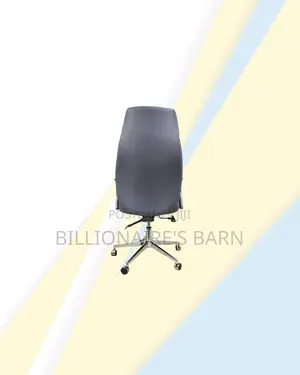 Grey Executive Leather Chair High Back for Focused Work Sessions