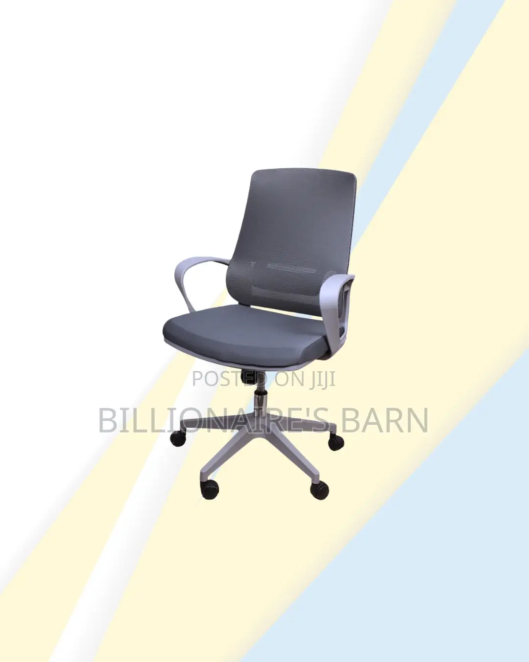 Practical Grey Mid Back Mesh Office Chair for Focused Work Sessions