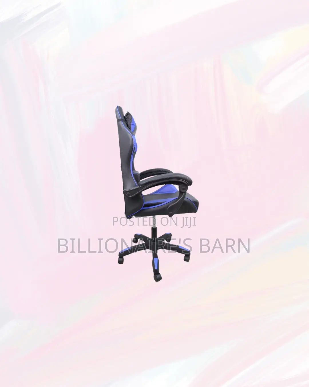 Blue Racing Gaming Chair Ergonomic Support for Focused Work Sessions