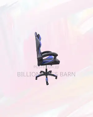 Blue Racing Gaming Chair Ergonomic Support for Focused Work Sessions