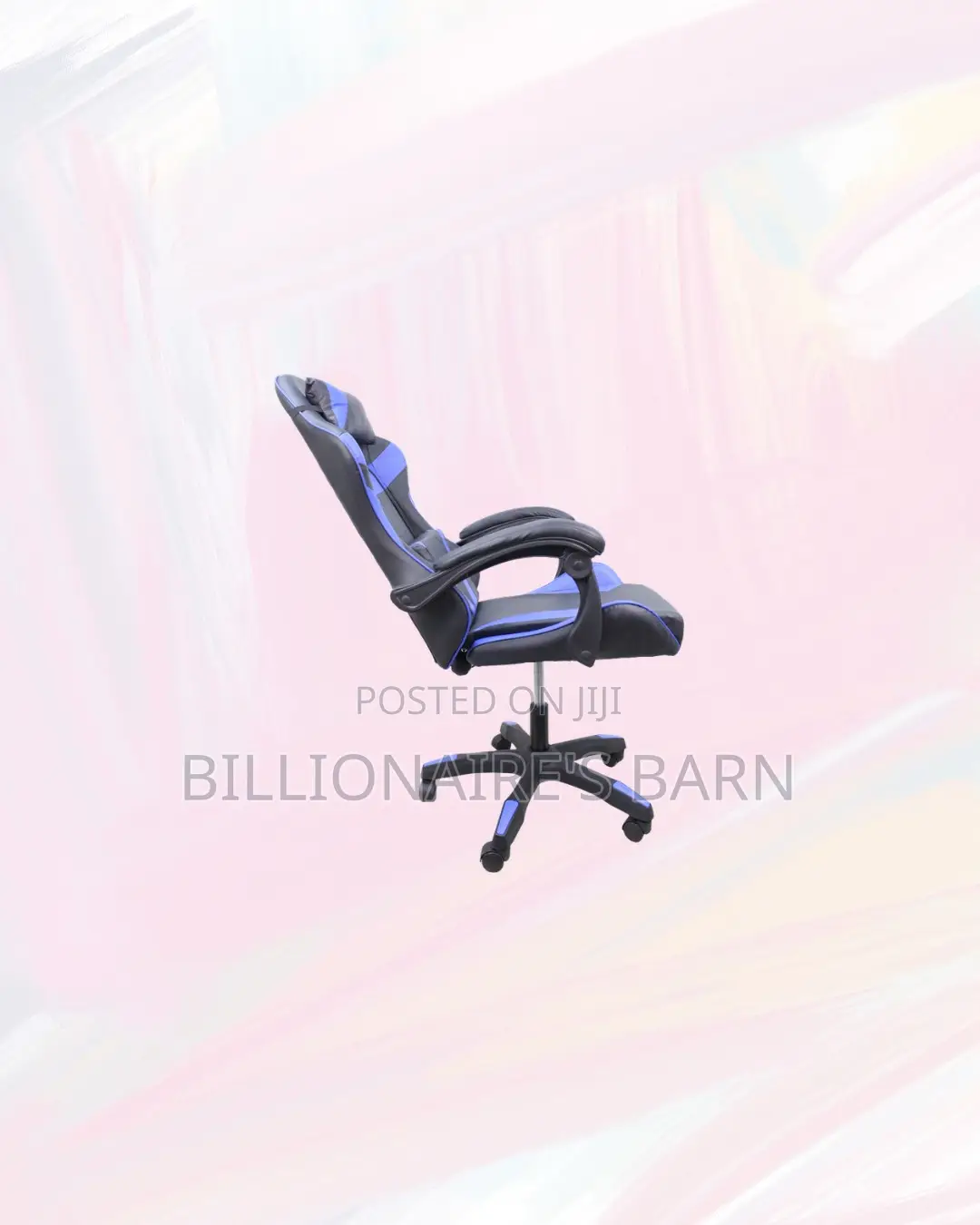 Blue Racing Gaming Chair Ergonomic Support for Focused Work Sessions