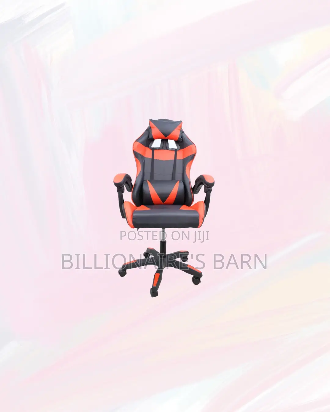 Red Racing Gaming Chair Ergonomic Support for Focused Work Sessions
