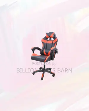 Red Racing Gaming Chair Ergonomic Support for Focused Work Sessions