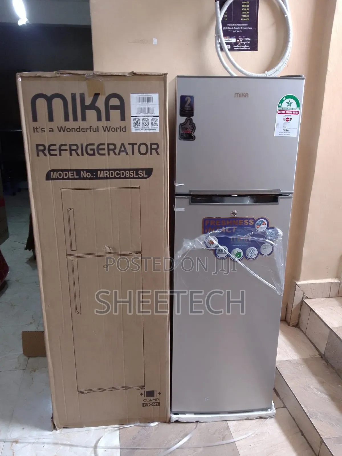 Mika 168 Litres Double Door Fridge