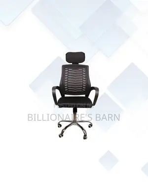 Practical Secretarial Mesh Chair With Headrest for Home Office Use
