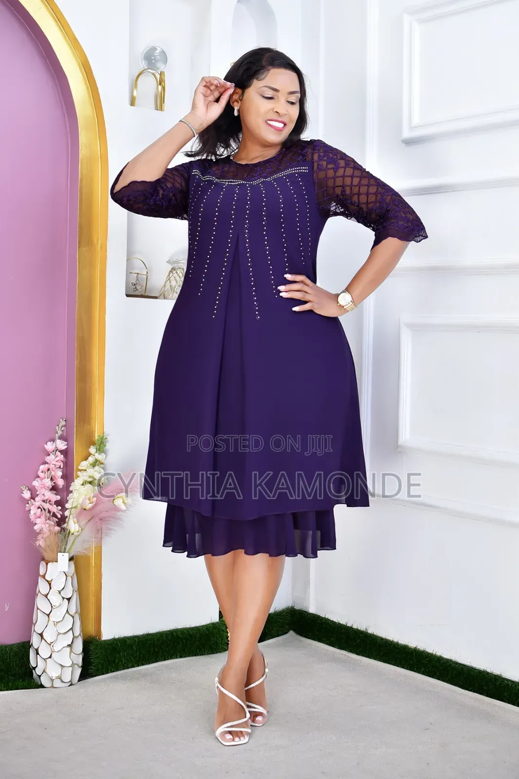 Shift Chiffon Dress