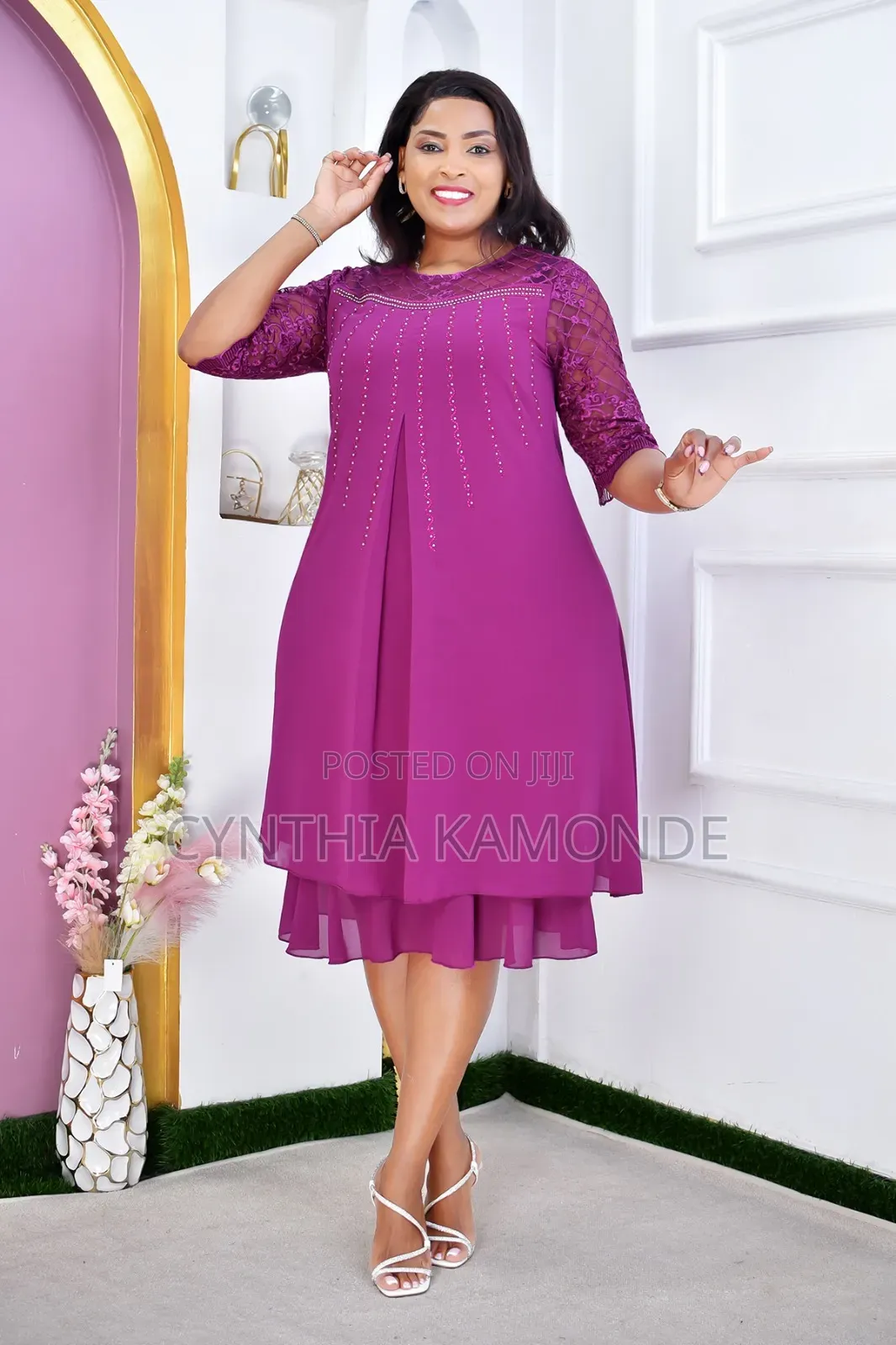 Shift Chiffon Dress