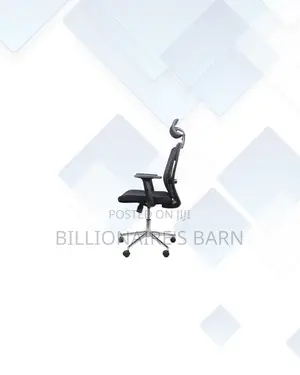 Practical Black Mesh Office Chair With Headrest for Home Office Use
