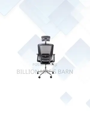 Practical Black Mesh Office Chair With Headrest for Home Office Use