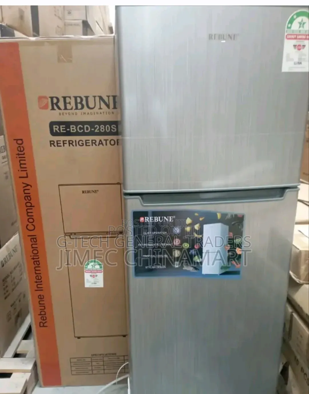 Rebune 280l Double Door Direct Cool Refrigerator (1 Year Warranty)