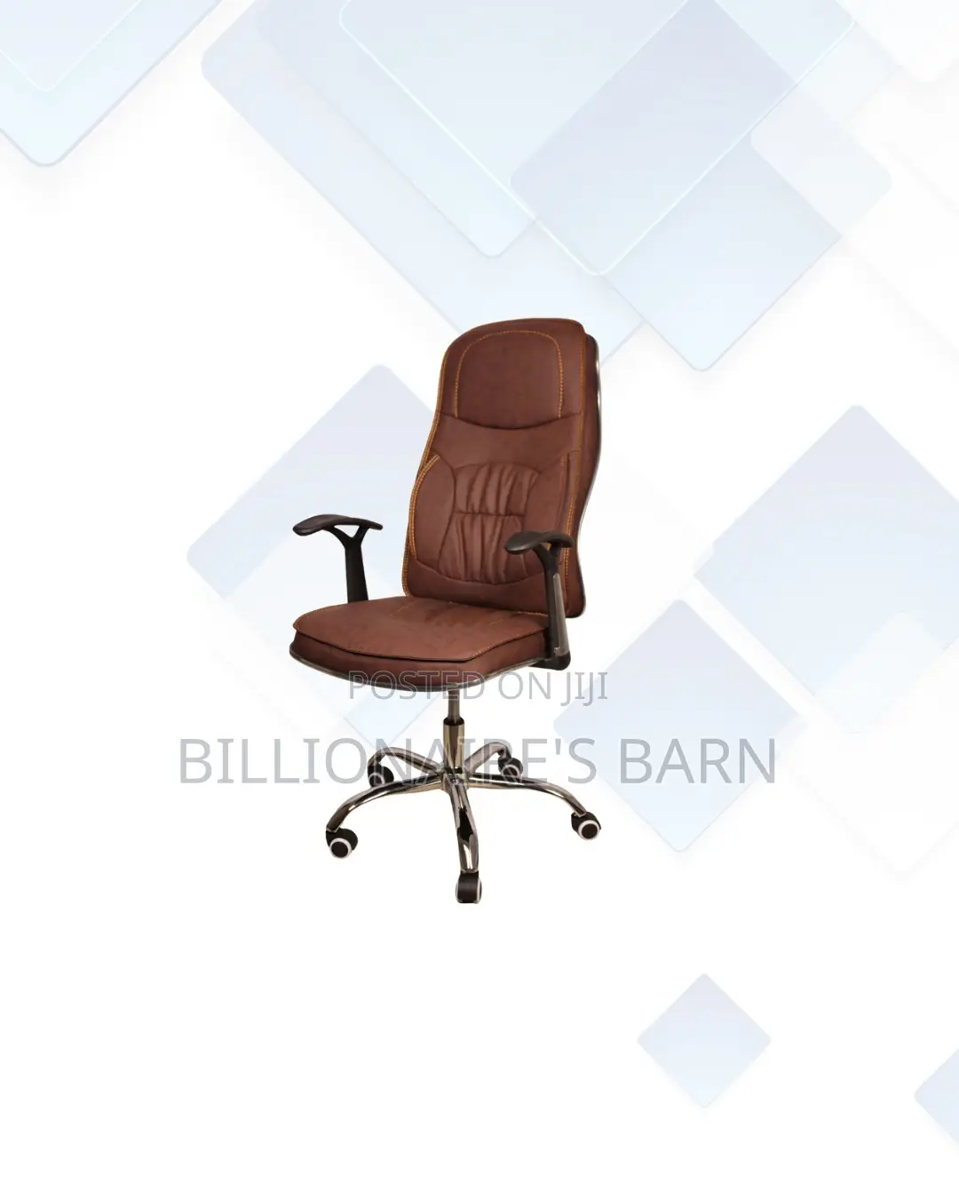 Ergonomic Executive Leather Chair High Back for Home Office Use