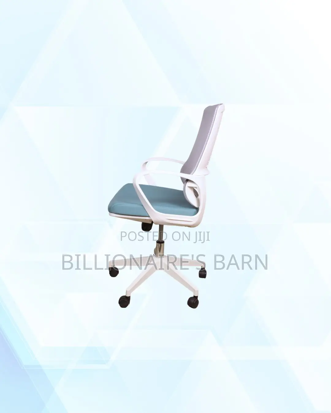 Practical White Mid Back Mesh Office Chair for Home Office Use