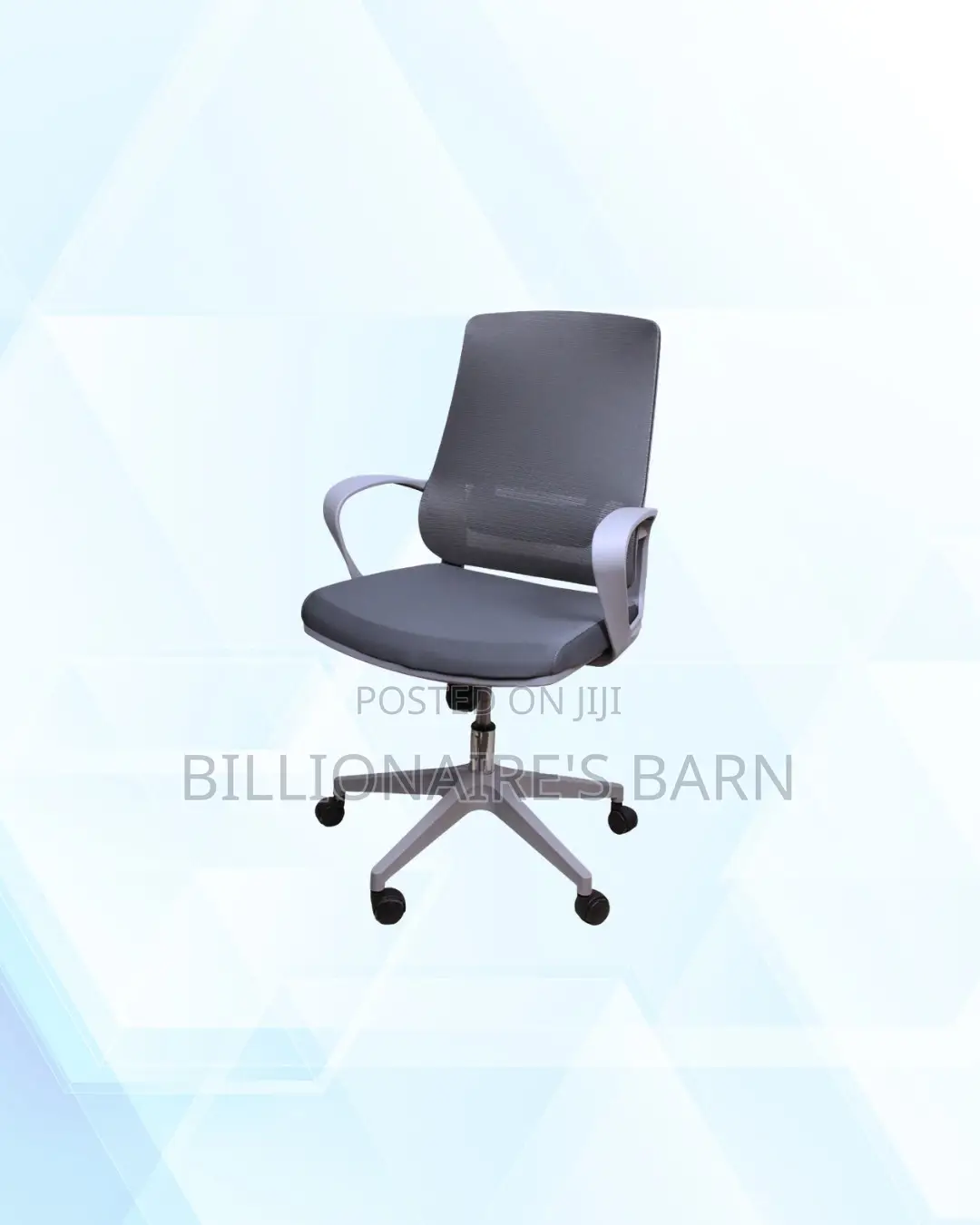 Practical Grey Mid Back Mesh Office Chair for Home Office Use
