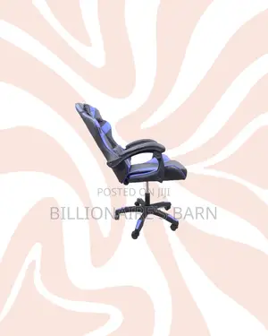 Blue Racing Gaming Chair Ergonomic Support for Home Office Use
