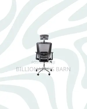Practical Black Mesh Office Chair With Headrest for Long Sitting Hours