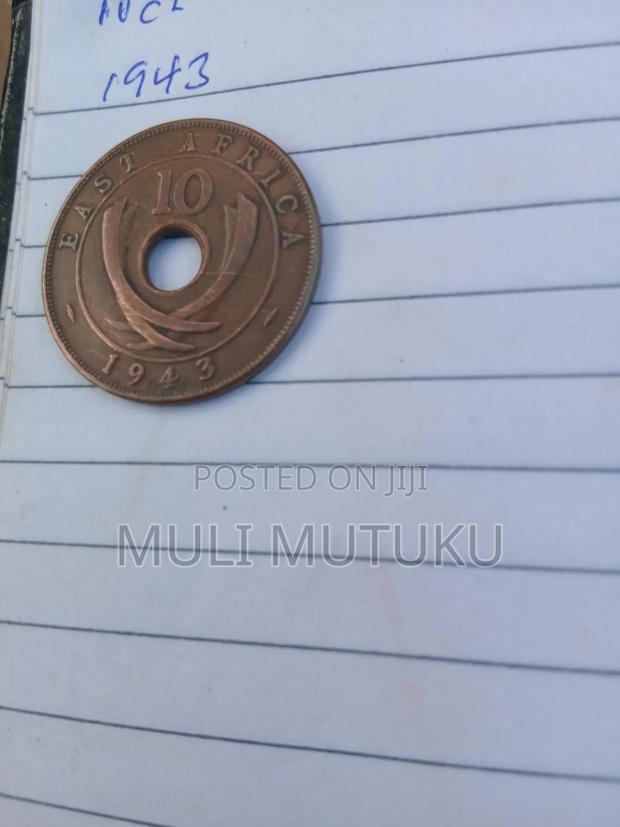 Vintage British Eastafrica 10 Cent Coins 1939+1943