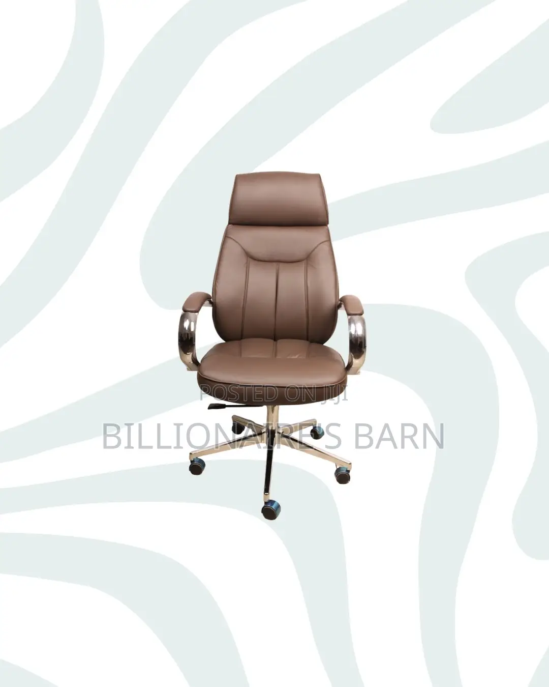 Brown Executive Leather Chair High Back for Long Sitting Hours