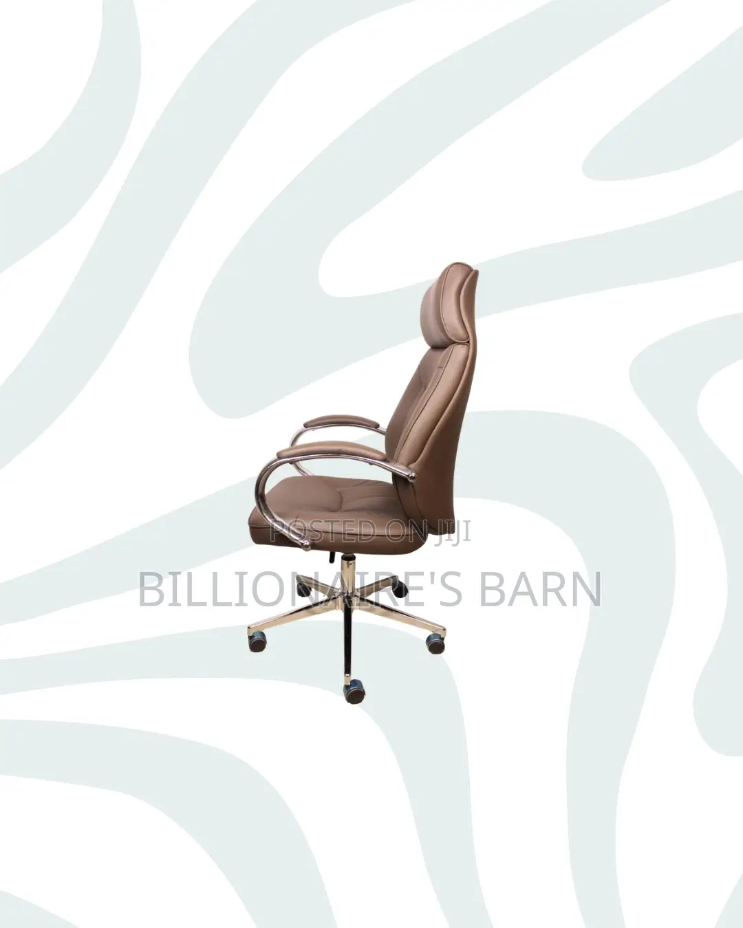 Brown Executive Leather Chair High Back for Long Sitting Hours