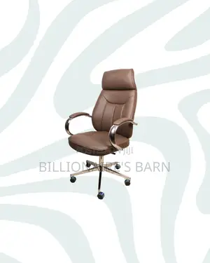 Brown Executive Leather Chair High Back for Long Sitting Hours