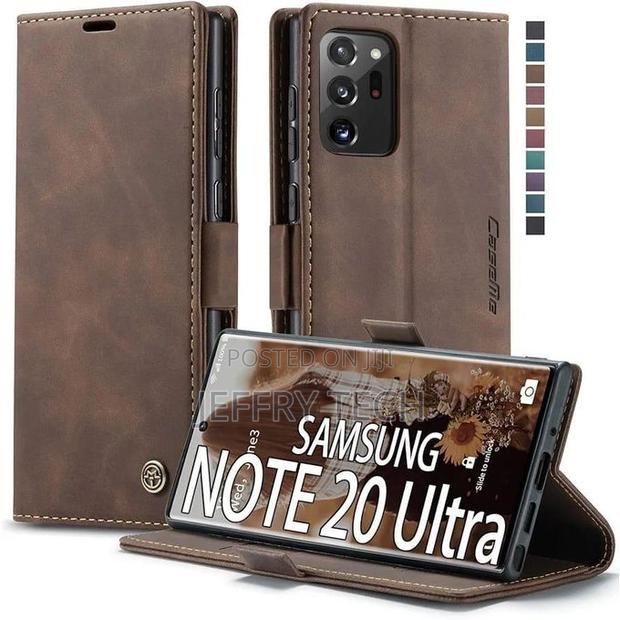 Samsung Galaxy Note 20 Ultra Wallet Case, Retro Pu Leather Flip Magne