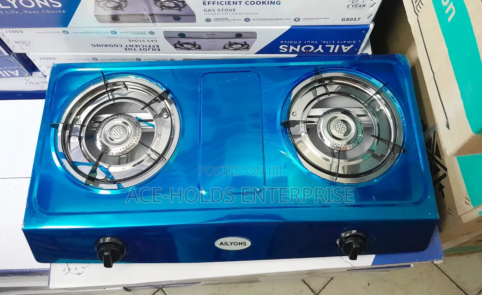 Ailyons Metallic Stainless Steel - 2 Burner Table Cooker