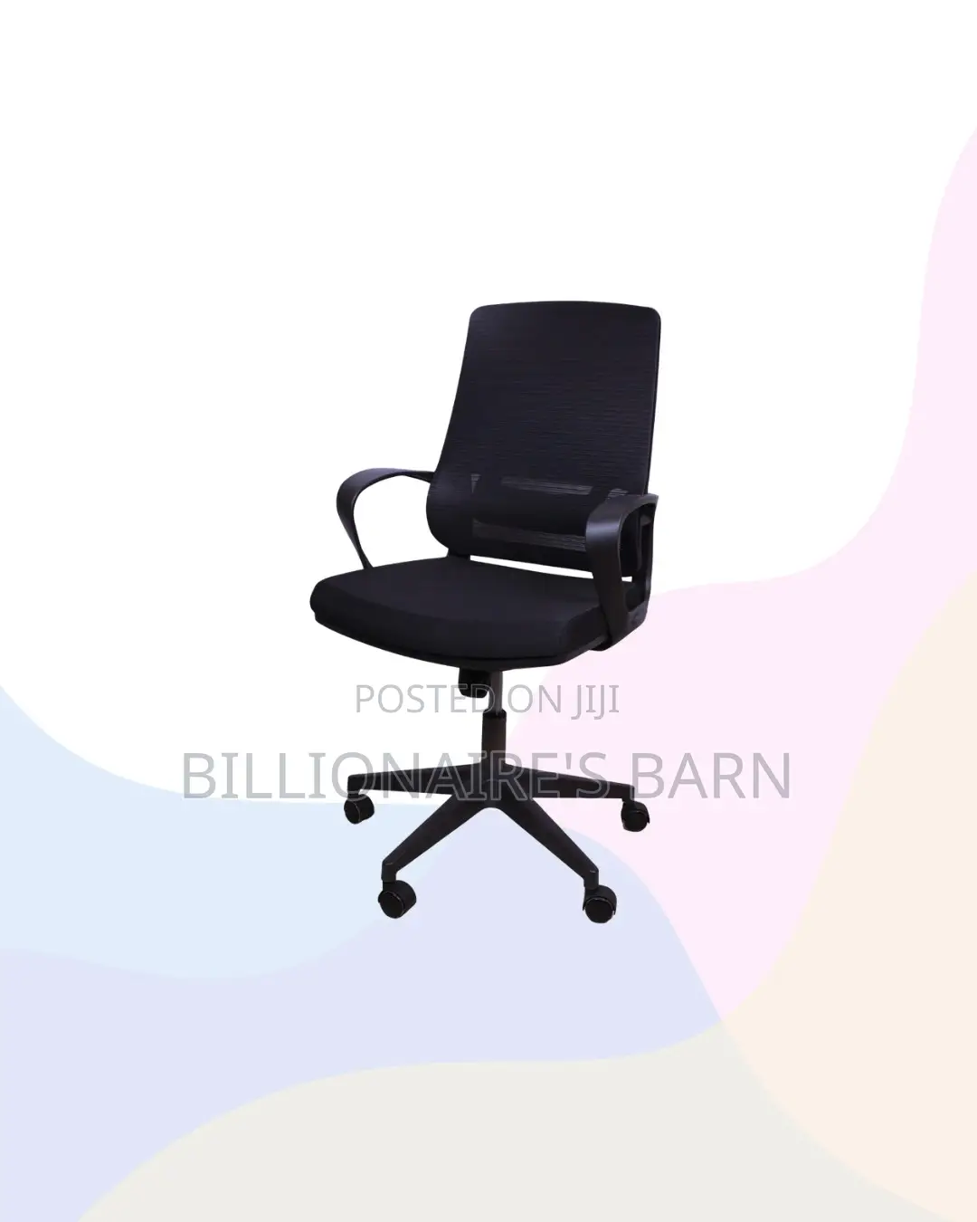 Practical Black Mid Back Mesh Office Chair for Long Sitting Hours