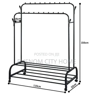 Double Tier Multifunctional Movable Clothe Rack
