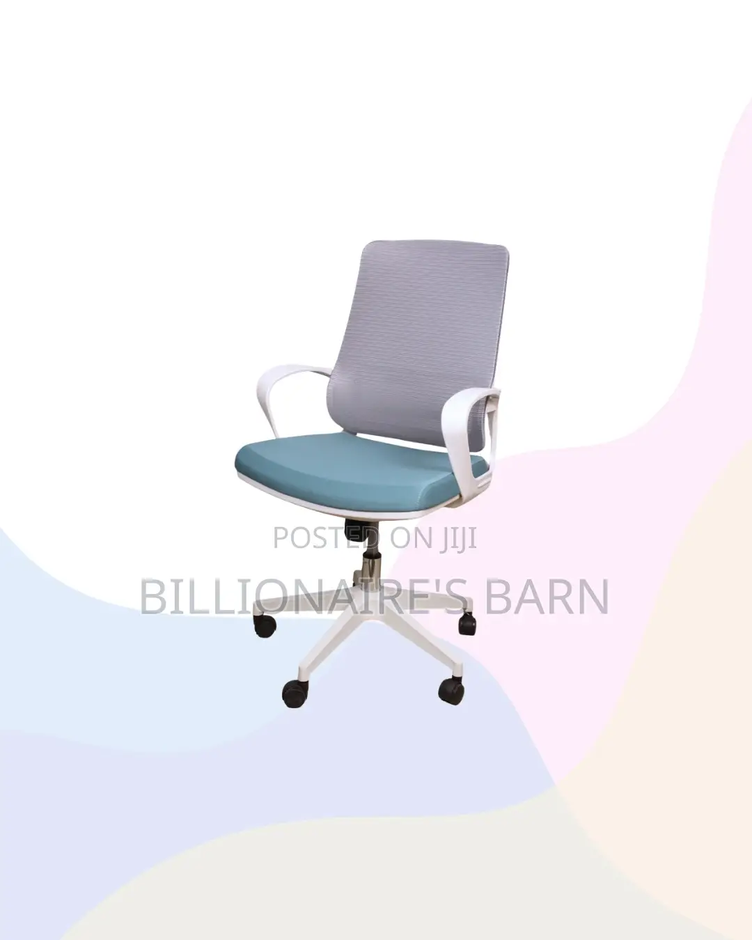 Practical White Mid Back Mesh Office Chair for Long Sitting Hours