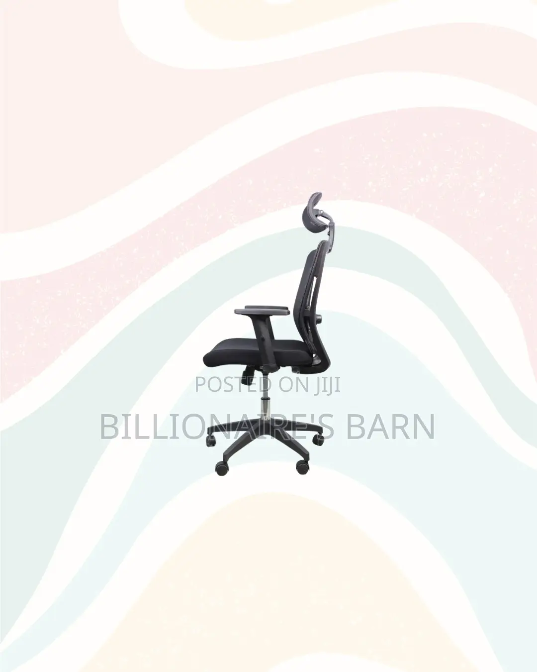 Practical Black Mesh Chair With Nylon Base for Long Sitting Hours