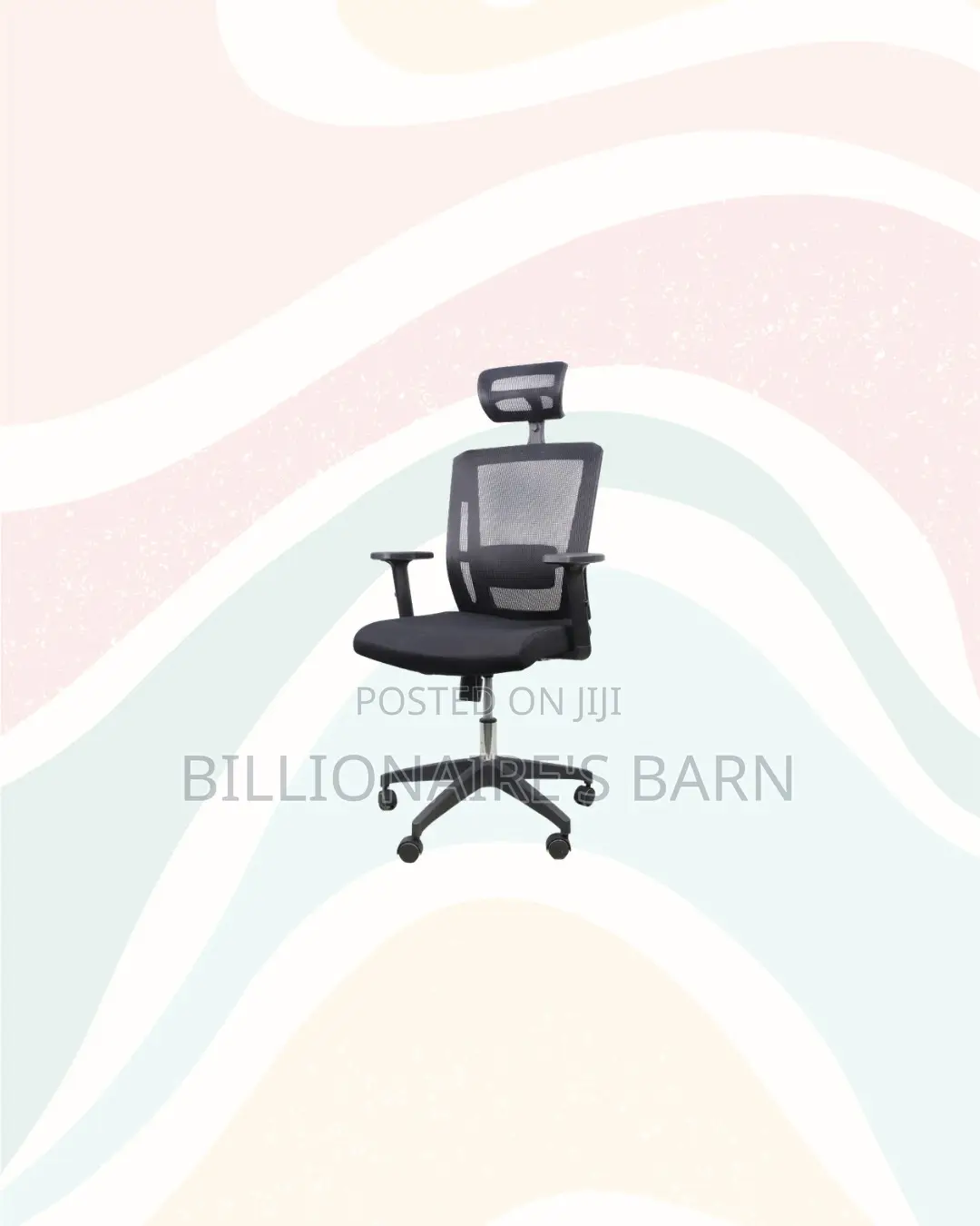 Practical Black Mesh Chair With Nylon Base for Long Sitting Hours