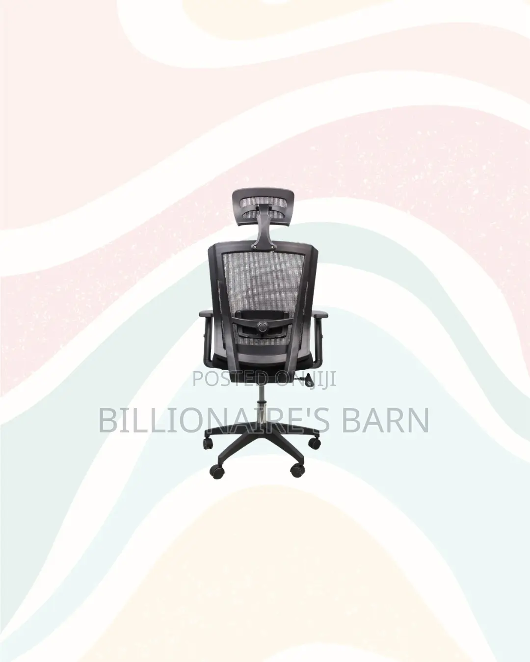 Practical Black Mesh Chair With Nylon Base for Long Sitting Hours