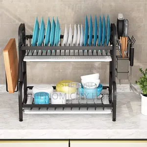 Detachable 2 Tier Stainless Steel Dish Rack