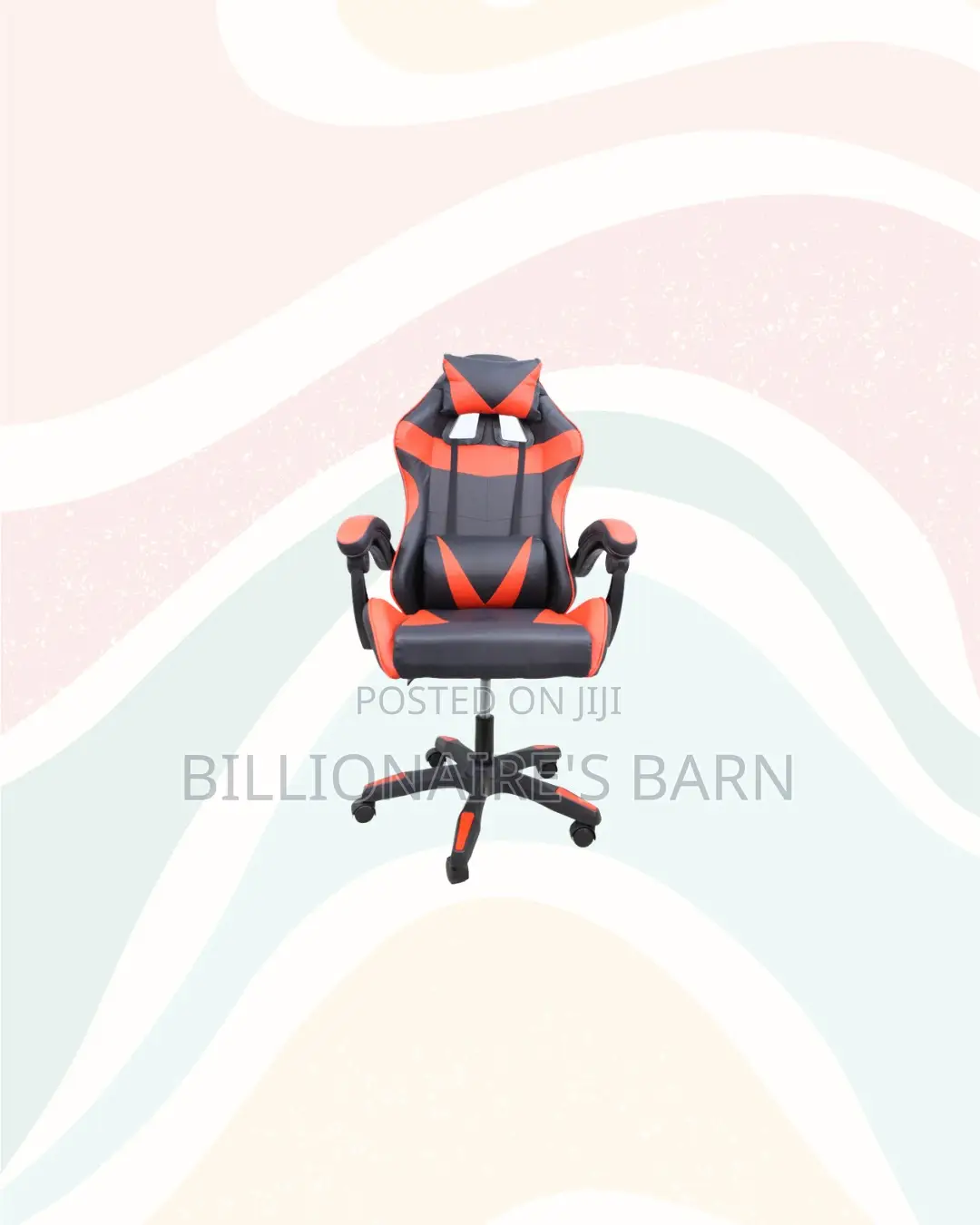 Practical Red Racing Gaming Chair Ergonomic Support Long Sitting Hours