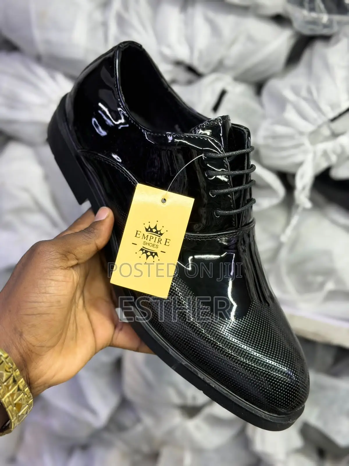 Men Wet-Look Shoes