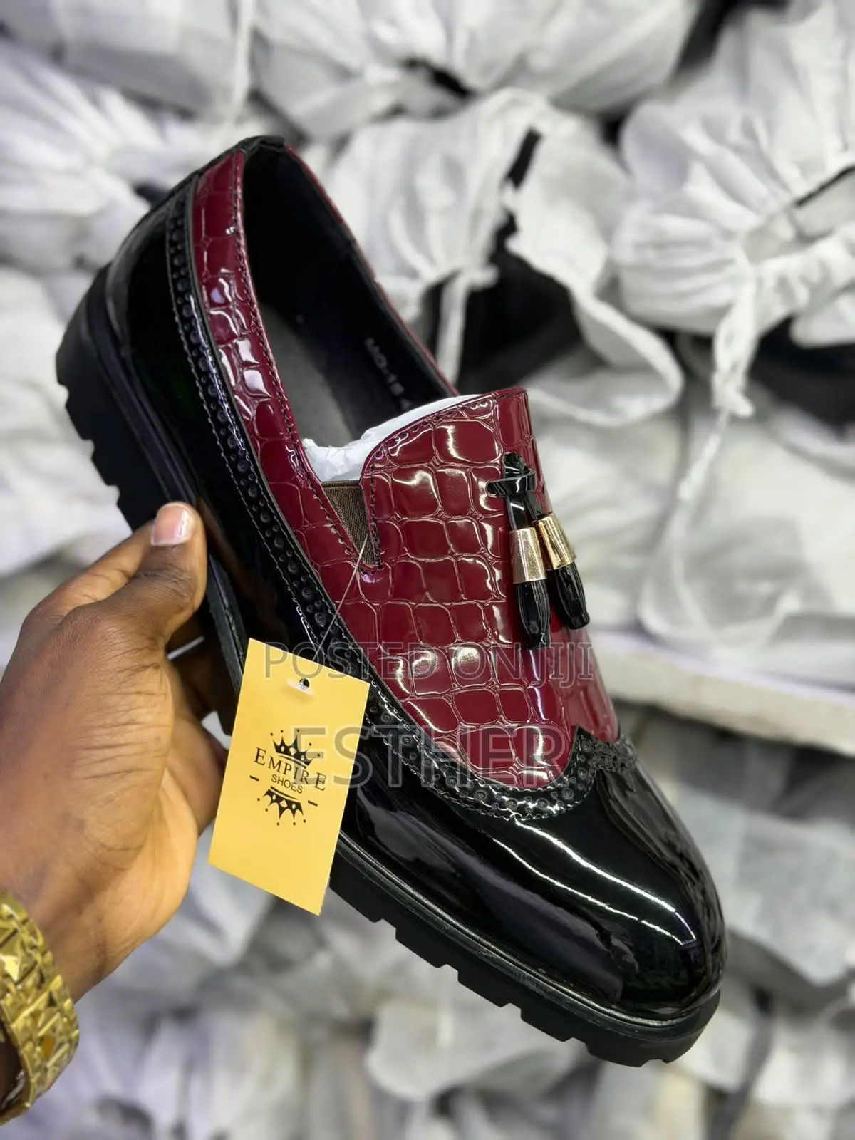 Men Wet-Look Shoes