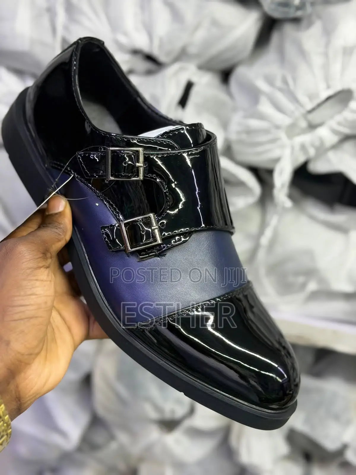 Men Wet-Look Shoes