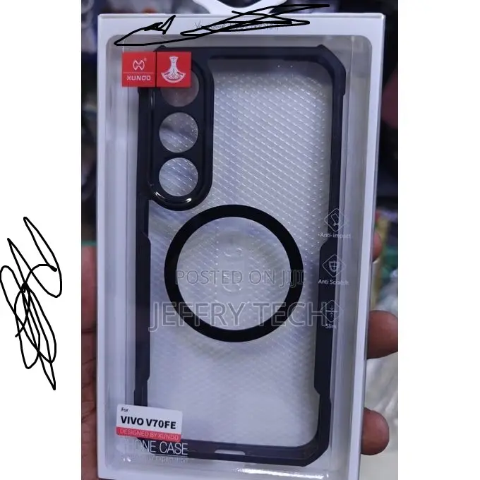 Xunod Case for Vivo V70fe Back Cover With Magsafe Transparent Hard She