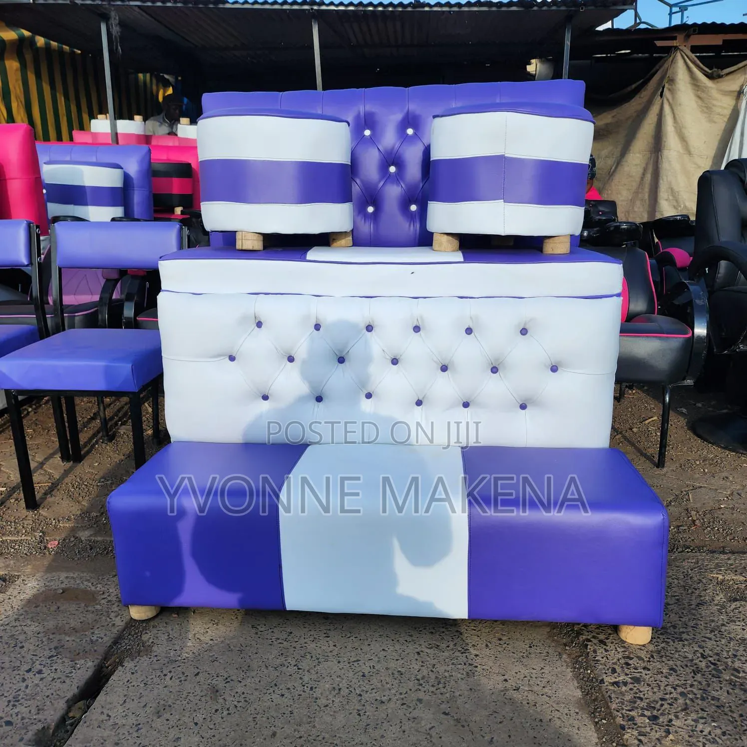 Pedicure Chair Set Purple Color