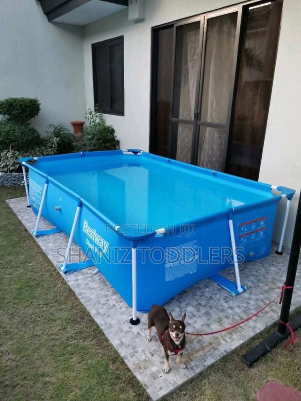 Intex Rectangular Pool – Strong Metal Frame Backyard Pool - main view