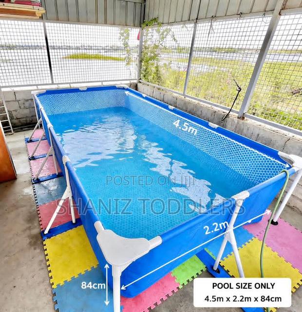 Intex Rectangular Pool – Strong Metal Frame Backyard Pool - thumbnail 2