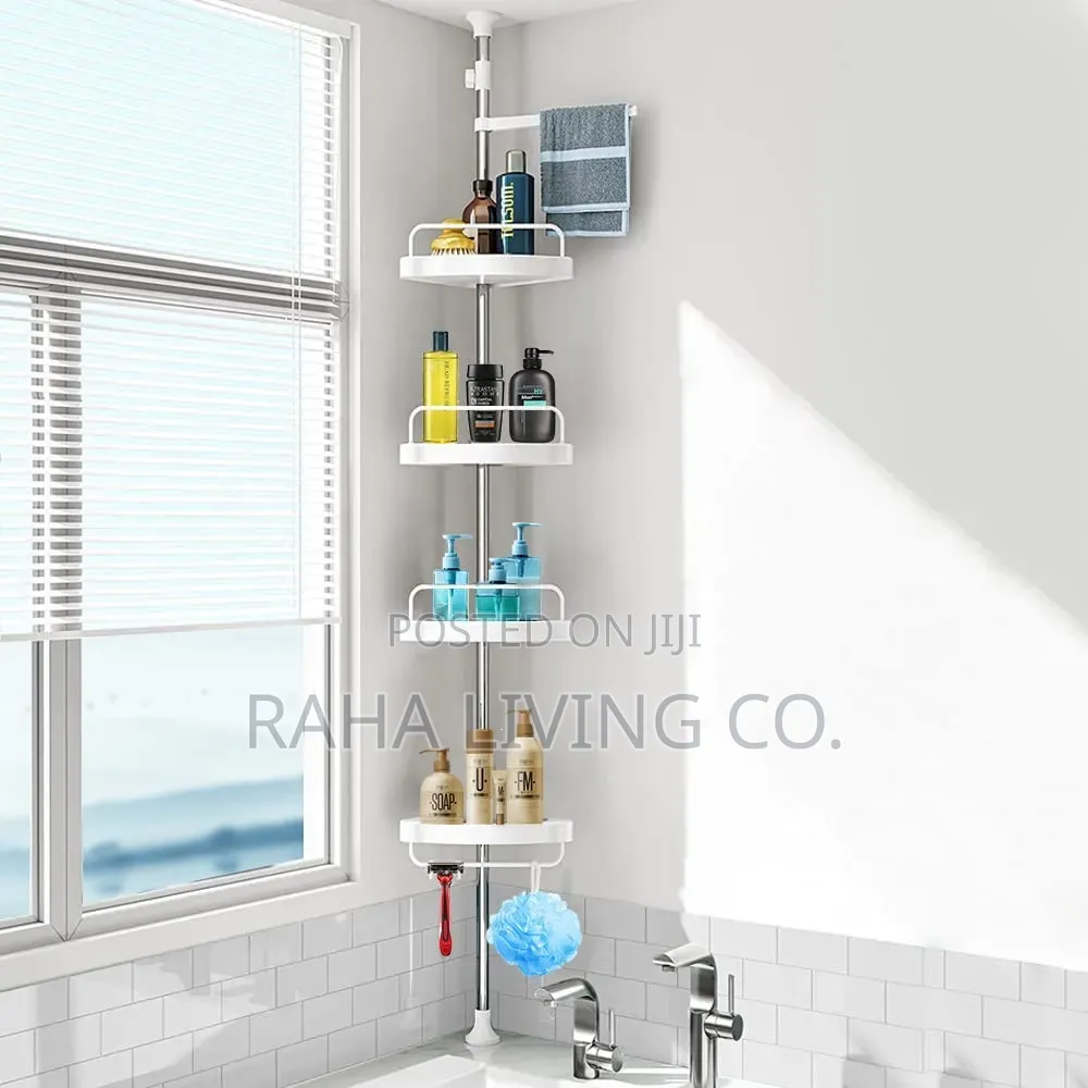 4 Tier Adjustable Telescopic Corner Shelf Organizer |