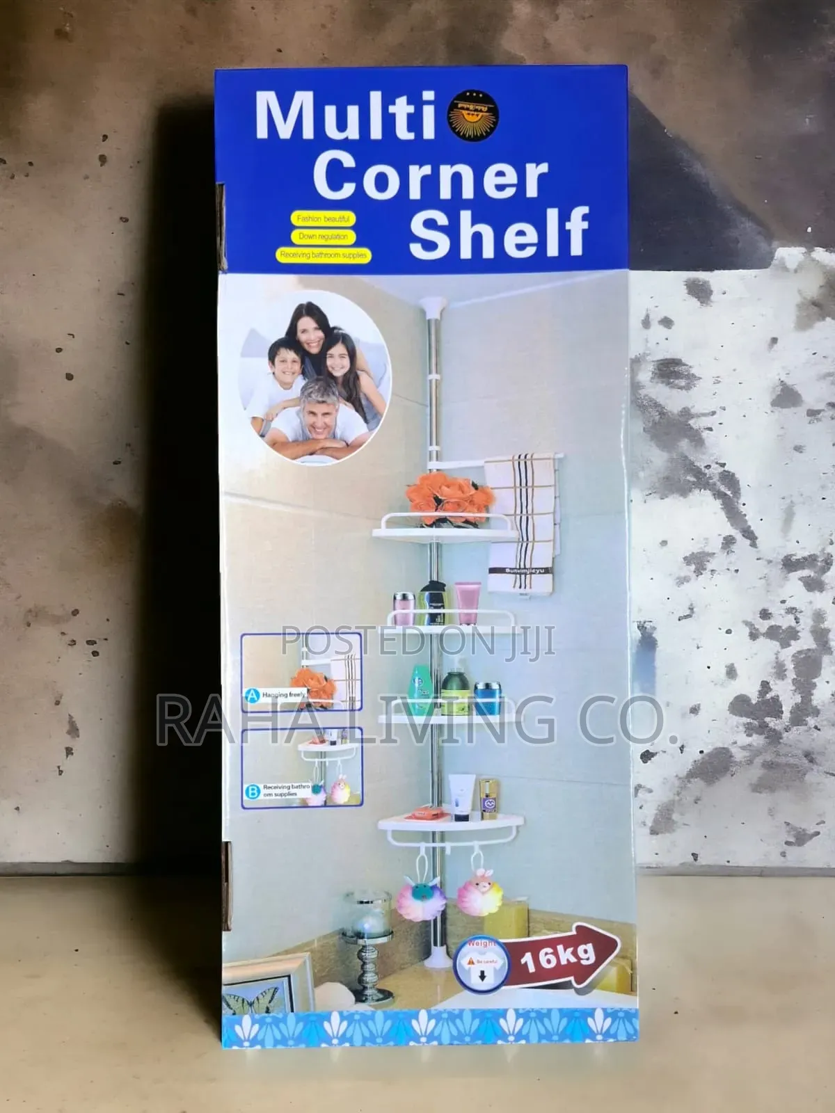 4 Tier Adjustable Telescopic Corner Shelf Organizer |
