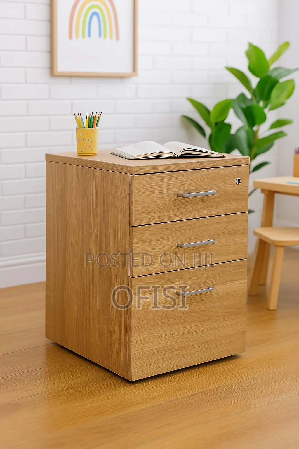 Office Cabinet; 3 Drawer Mobile Pedestal Office Cabinet