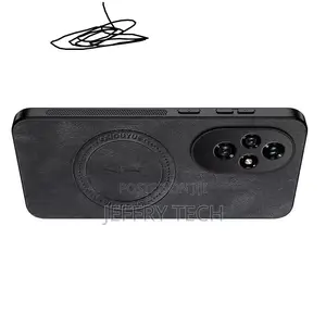 Honor 200 Magnetic Matte Pu Leather Camera Lens Protection Back Case