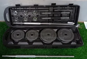With Casing - 50kgs Chrome Cast Iron Weight Lift Dumbbell