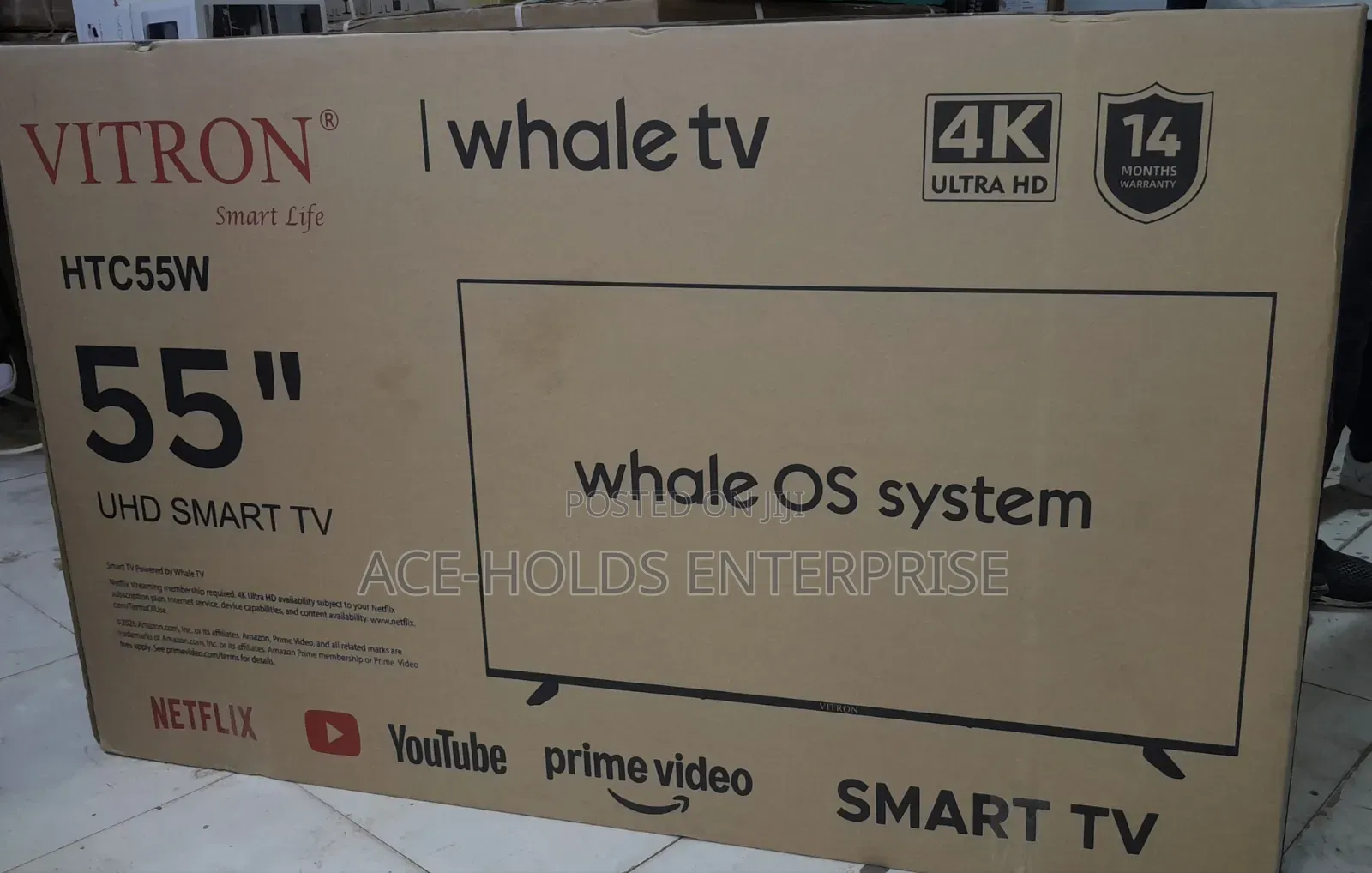 Whale Os - Vitron 55 Inches Uhd Smart Tv (Htc55w)